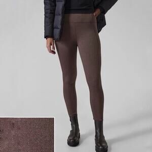 Athleta Burgundy Delancey Herringbone Tight Leggings Sz M